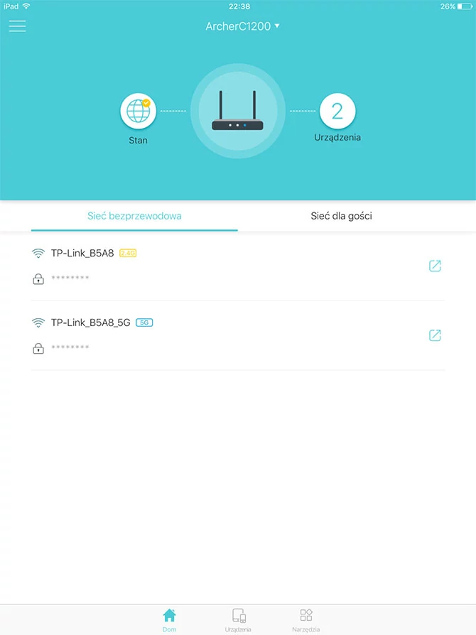 Aplikacja Tether umożliwia konfigurację oraz zdalny dostęp do urządzeń marki TP-Link - TP-Link Archer C1200