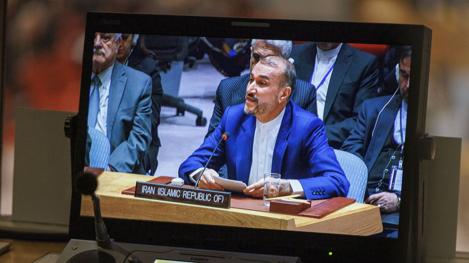 Hosejn Amir Abdollahijan na sesji Rady Bezpieczeństwa ONZ