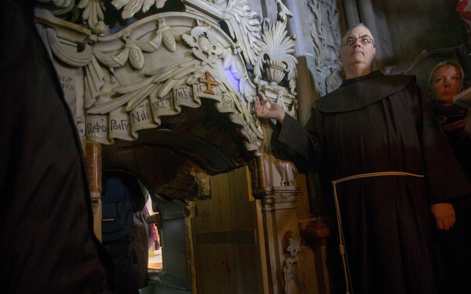 ISRAEL JESUS CHRIST TOMB (Archaeology work at the tomb of Jesus Christ in the Church of the Holy Sepulchre )