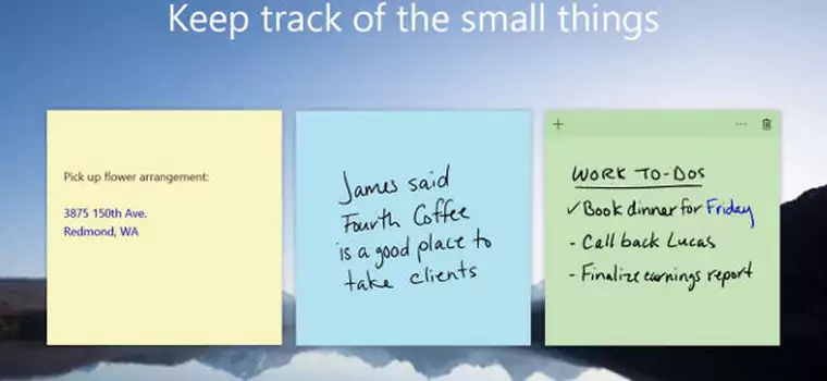 Nowe Sticky Notes dla Windows 10 ze wsparciem dla Jump List
