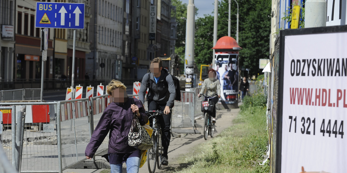 Rowerzyści rozjeżdżają pieszych we Wrocławiu