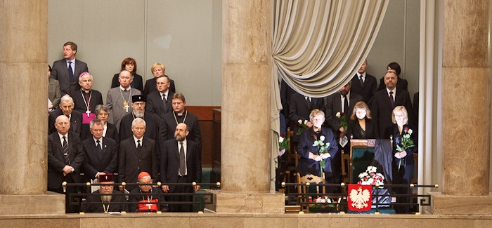 Pożegnanie ofiar katastrofy w Smoleńsku w Sejmie RP