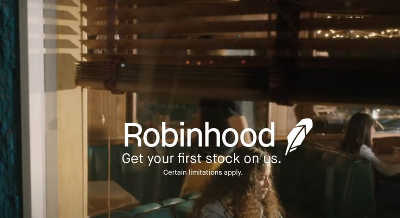 A still from Robinhood's 2021 Super Bowl ad