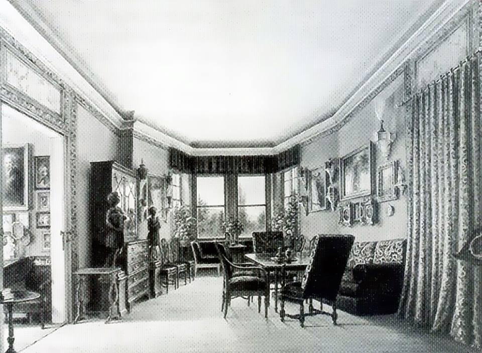 Bukowiec - wnętrza pałacu, I poł. XX wieku