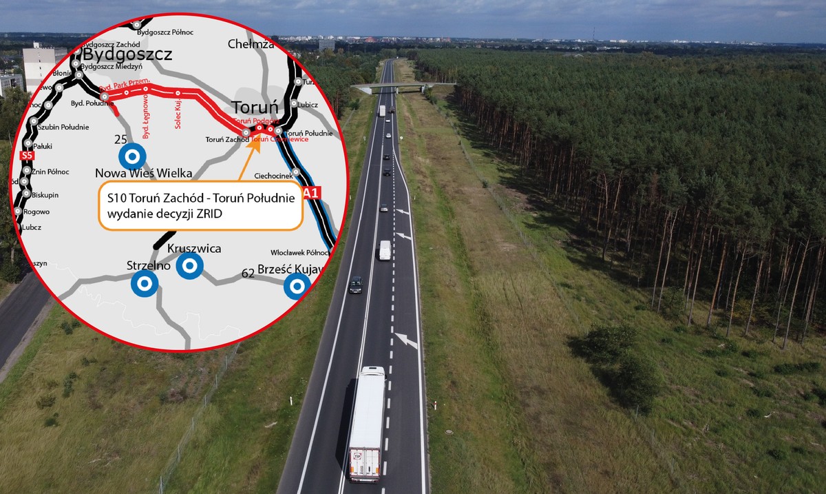 S10 Toruń Zachód - Toruń Południe - wydanie decyzji ZRID
