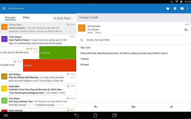 Nowy Outlook na Androida, który zadebiutował w styczniu