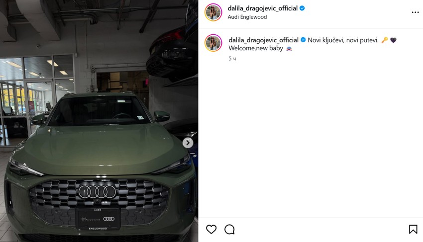 Dalila kupila auto od 80.000 evra: Pohvalila se besnom mašinom