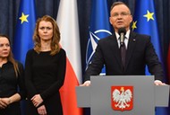 Barbara Kamińska, Romualda Wąsik i Andrzej Duda