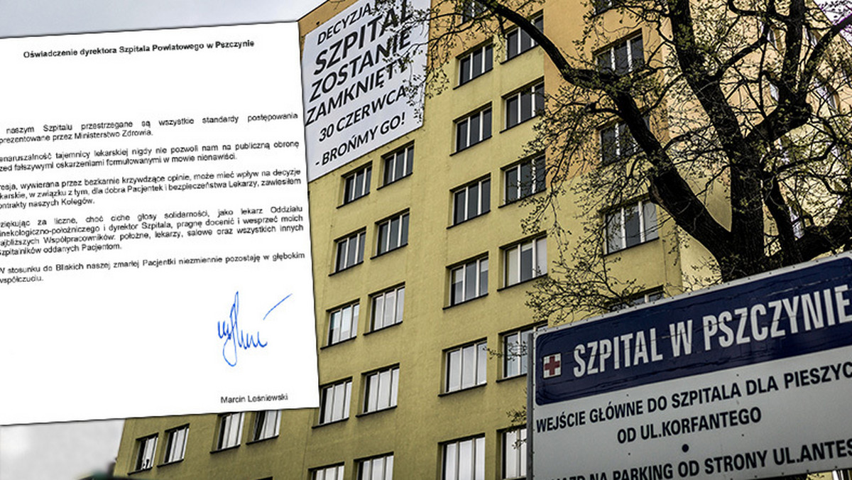 Dyrektor szpitala w Pszczynie: zawiesiłem kontrakty lekarzy