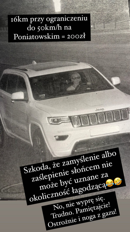 InstaStory z profilu Anny Kalczyńskiej