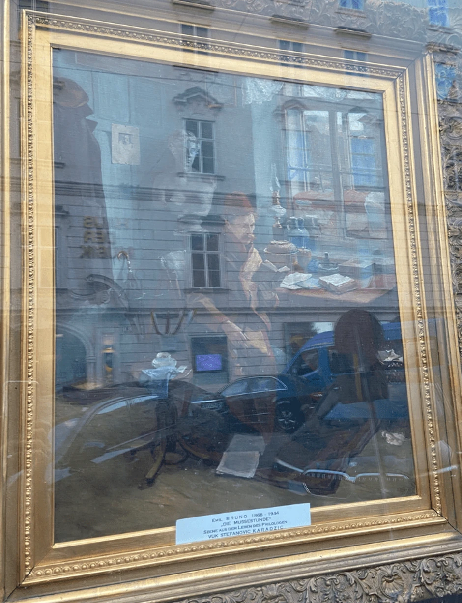 Vuk Stefanović Karadžić slika u izlogu bečke galerije