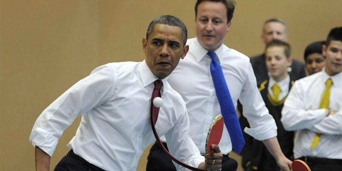 Obama gra w ping ponga!
