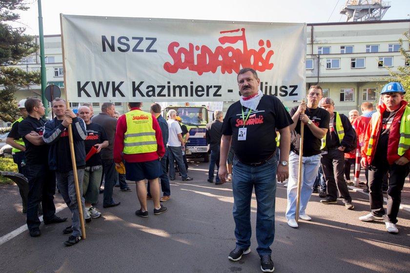 Protest górników pod ziemią