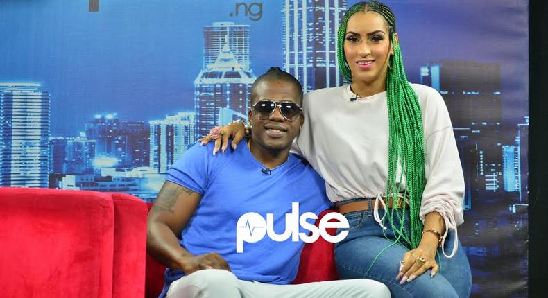 Juliet Ibrahim and Iceberg Slim at the Pulse TV studios 