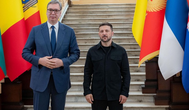 Aleksandar Vučić i Vladimir Zelenski na samitu u Odesi, 2025. | Foto: Reuters