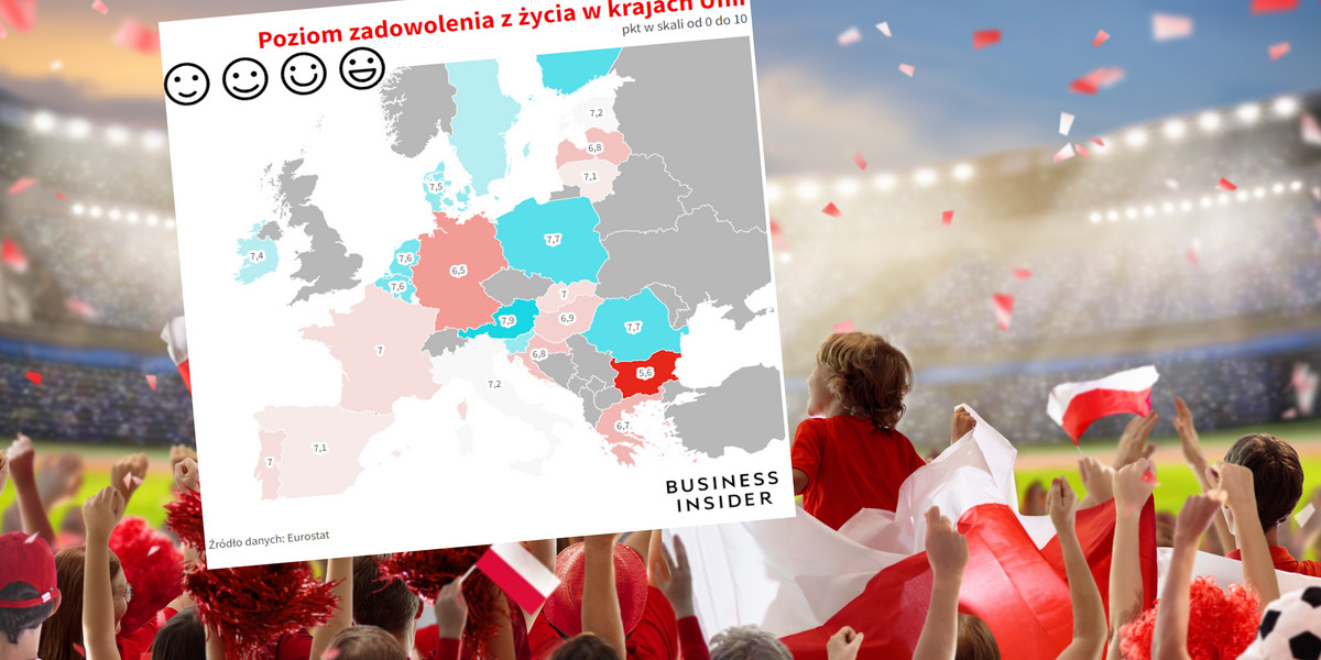 Polacy są wśród najbardziej zadowolonych z życia ludzi w Unii