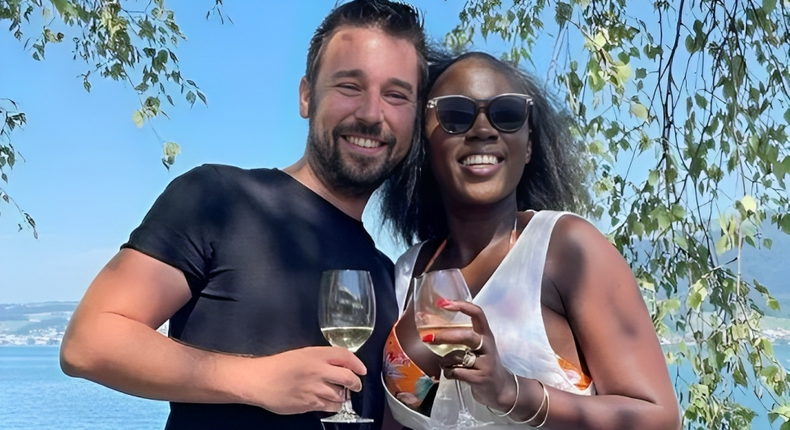 Akothee and Denis Schweizer enjoying a vacation