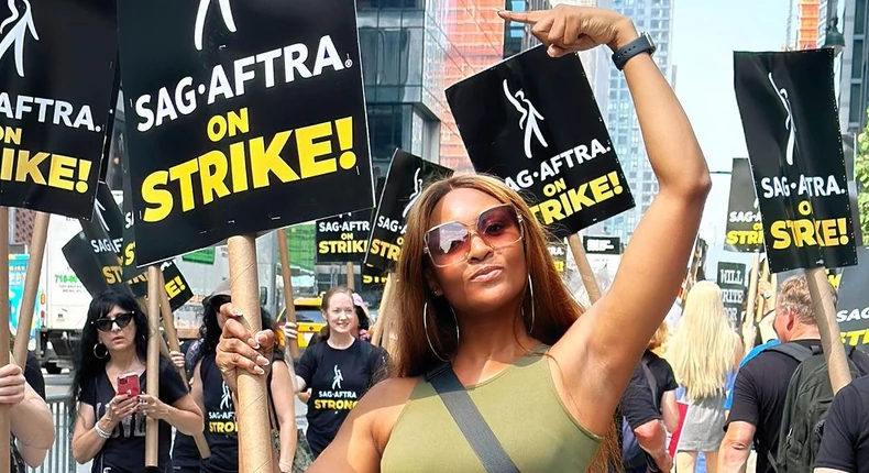 Osas Ighodaro joins the Hollywood SAG-AFTRA strike