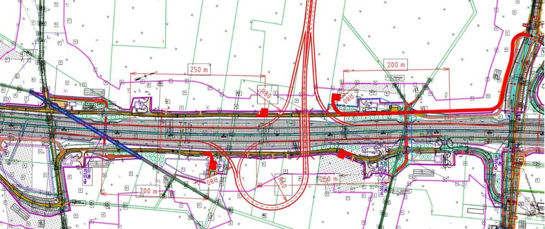 Węzeł - Żurobice na odcinku S19 Malewice-Chlebczyn - plan
