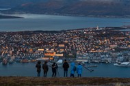 Panorama Tromsø, największego miasta północnej Norwegii