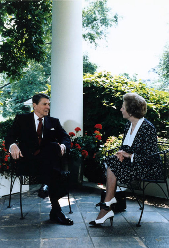 Ronald Reagan i Margaret Thatcher (na zdjęciu z  1987 r.)