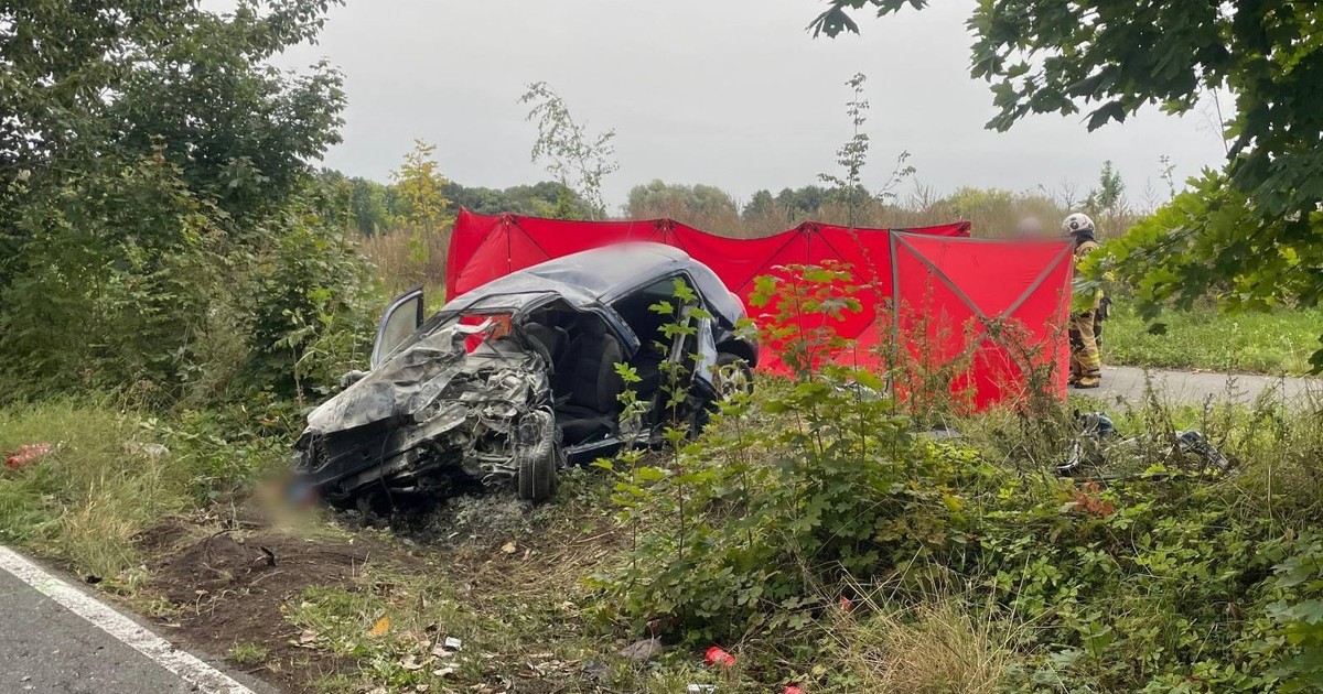 Makabryczna śmierć w Mikołowie. Kierowca spłonął w swoim samochodzie