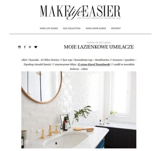 łazienka Kasi Tusk / screen z bloga makelifeeasier.pl