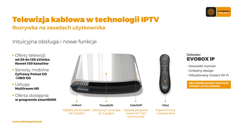 Cyfrowy Polsat i telewizja kablowa w technologii IPTV