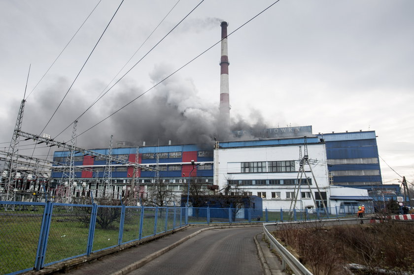 Jastrzębie-Zdrój. Pożar w elektrociepłowni Zofiówka 