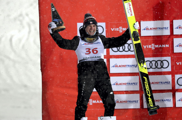 Andrzej Stękała na podium