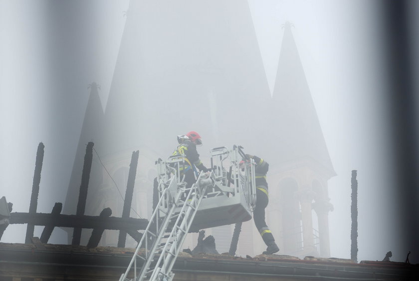 Pożar w katedrze w Sosnowcu