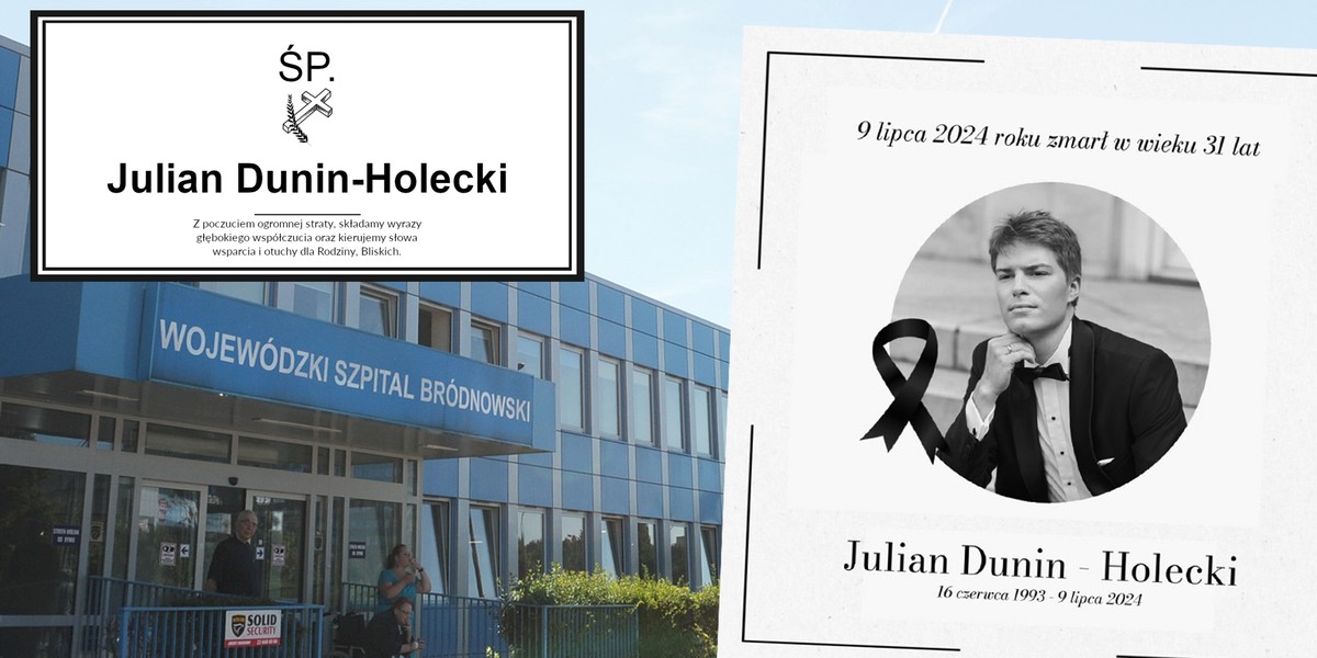 Doktor Julian Dunin-Holecki pracował w Szpitalu Bródnowskim w Warszawie.