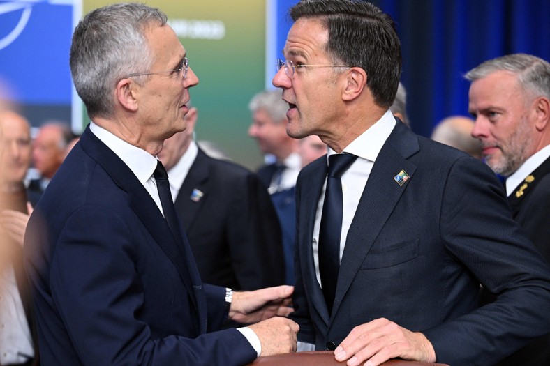 Sekretarz generalny NATO Jens Stoltenberg i jego potencjalny następca, holenderski premier Mark Rutte