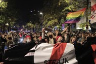 Protest przed siedzibą Trybunału Konstytucyjnego, Warszawa, 22 października 2020 r.