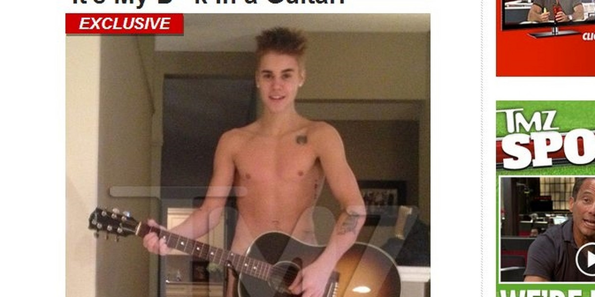 Nagi Justin Bieber z gitarą