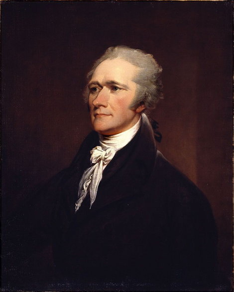 Alexander Hamilton - portret pędzla Johna Trumbulla, 1806 rok, domena publiczna