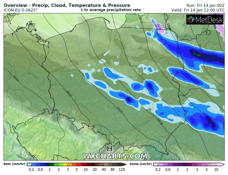 El viernes lloverá ocasionalmente