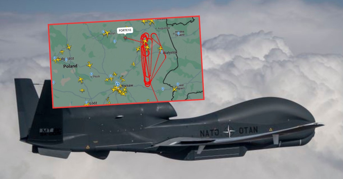 Nad Polską pojawił się potężny dron. Krążył w jednym miejscu