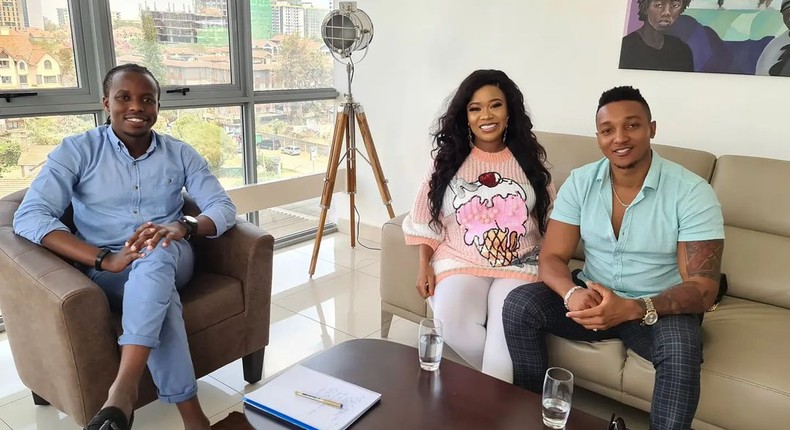 Eugène Mbugua, Vera Sidika and Bron Mauzo