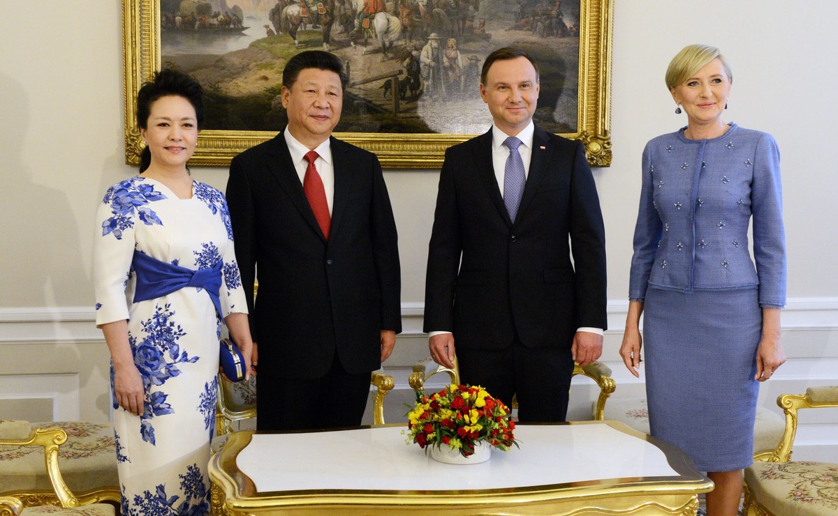 Prezydenci Chin i Polski wraz z małżonkami