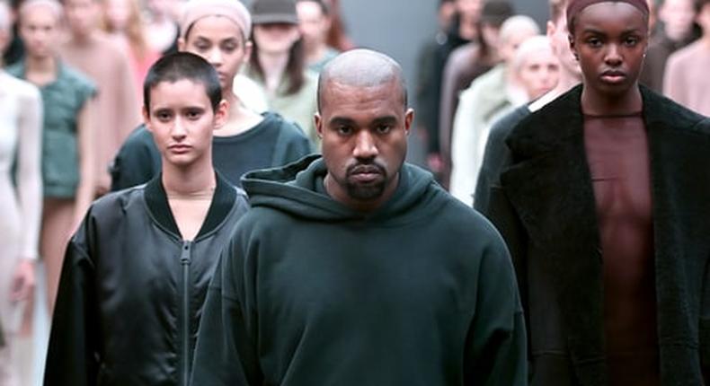 Kanye West at a Yeezy presentation