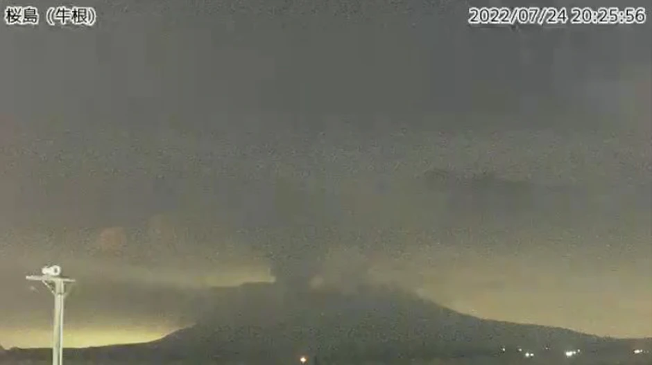 Erupcija vulkana Sakuradžima u Japanu