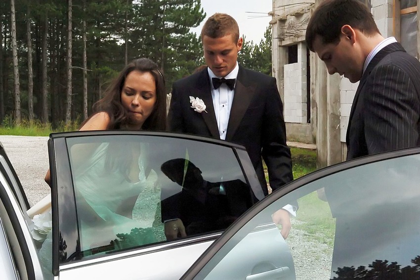 Nemanja Vidić i Ana Vidić na venčanju