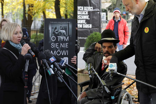 Manifestacja, inaugurująca projekt "O tym się nie mówi - rok po wyroku na kobiety" oraz aktywista pro-life dr Bawer Aondo-Akaa z założycielem Fundacji Pro-Prawo do życia Mariuszem Dzierżawskim