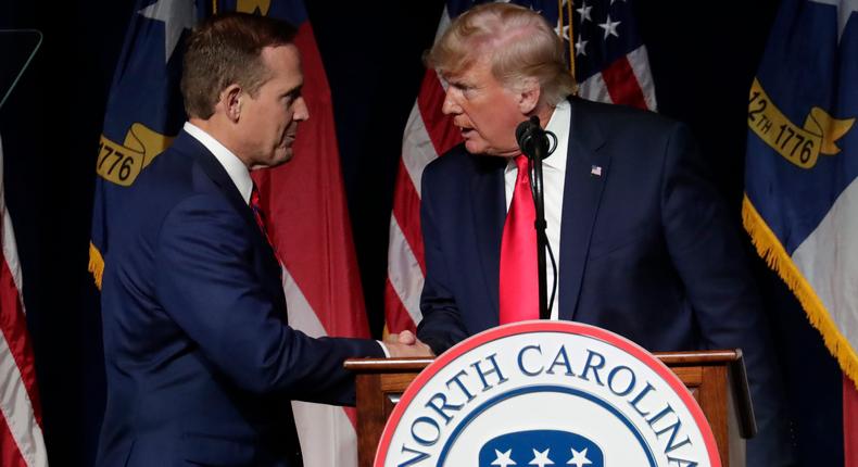 Former President Donald Trump endorsed Rep. Ted Budd of North Carolina in the 2022 North Carolina Senate race.
