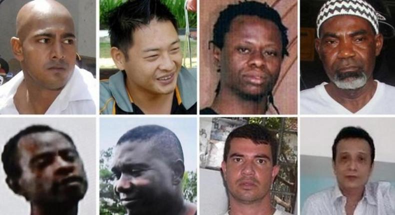 The convicted 8 drug traffickers