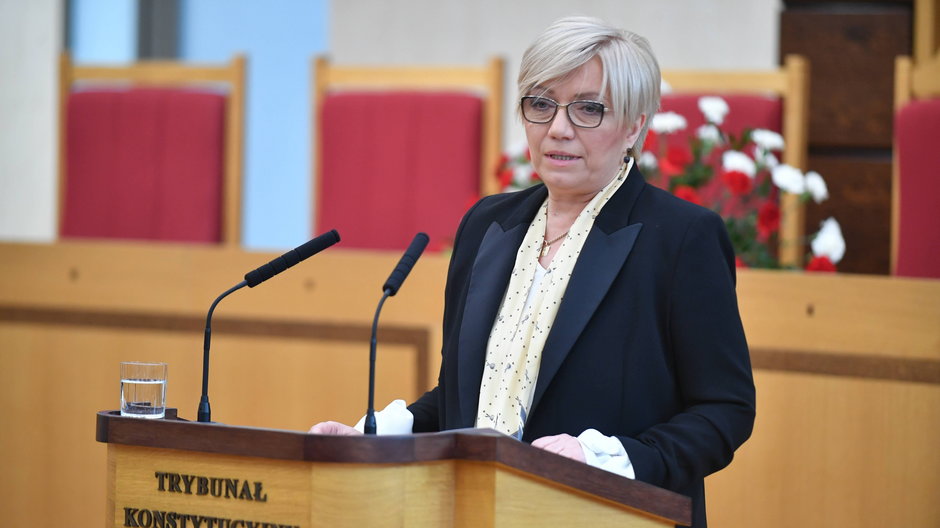 Julia Przyłębska podczas konferencji "Tożsamość konstytucyjna" w siedzibie Trybunału Konstytucyjnego (02.02.2018)
