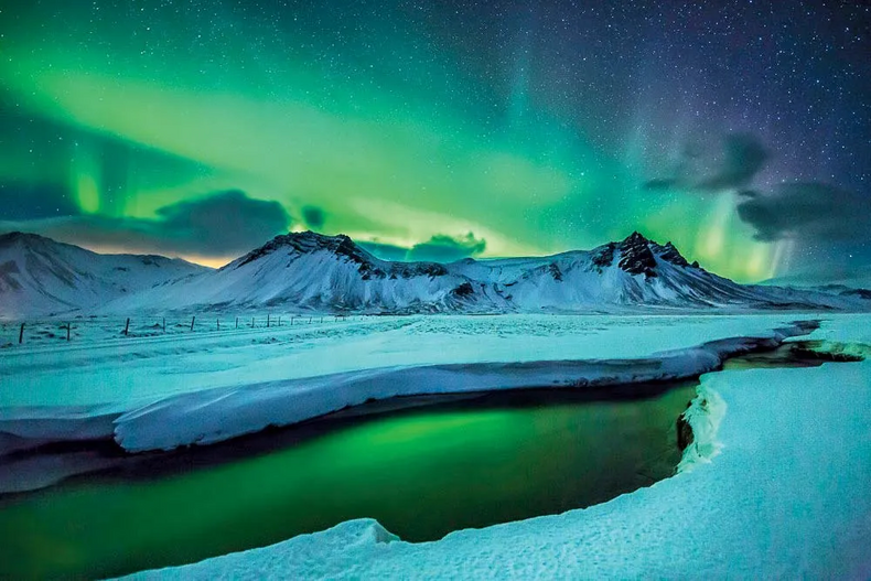 Aurora borealis in Iceland [britannica]