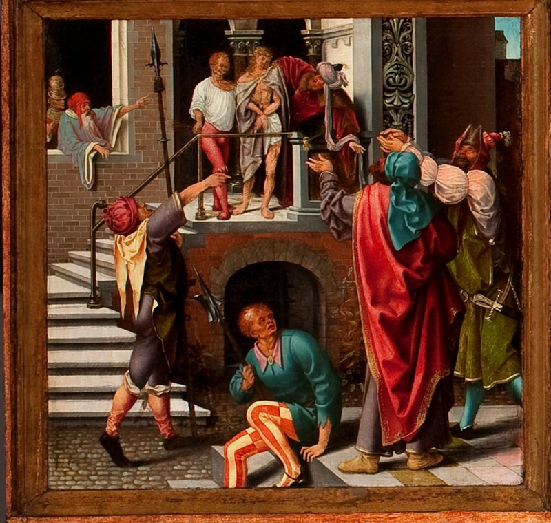 Joos van Cleve z warsztatem | Joos van Cleve with the workshop, Ecce Homo (kwatera z Ołtarza św. Rajnolda) | Ecce Homo (panel from the Saint Reinhold’s Altarpiece), ok. | c. 1515; (fotografia w świetle widzialnym)