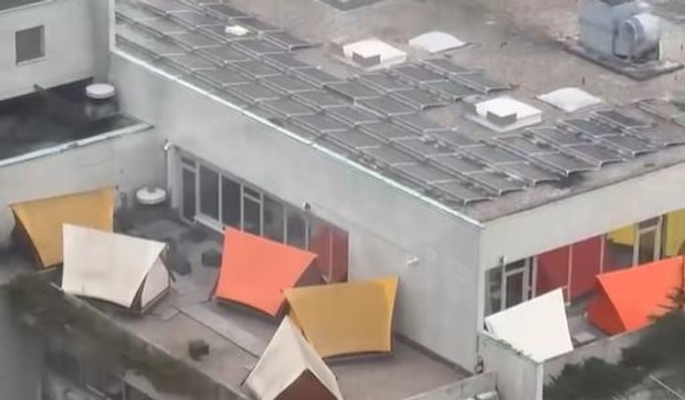 Šatori na terasi u Lubljani